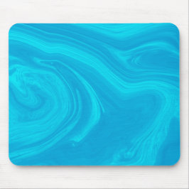 Mousepad Trabalho de arte de mármore líquido azul-Abstrato 