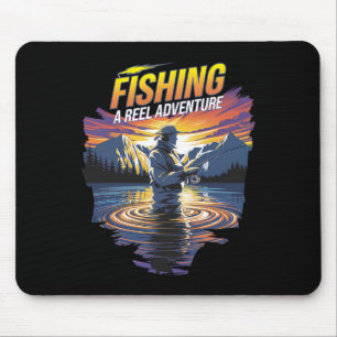 Mousepad Trabalho de arte De Pesca Engraçado Perfeito Para