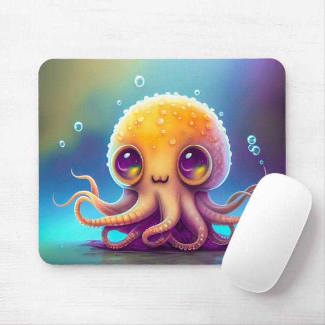Mousepad Trabalho de arte de polvo amarelo-colorido-cômodo  (Com mouse)