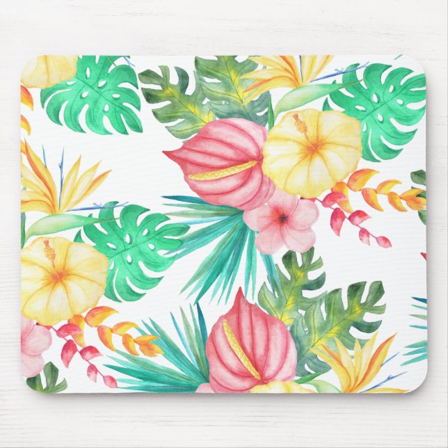 Mousepad Trabalho de arte de praia tropical (Frente)
