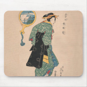 Mousepad Trabalho de arte japonesa Kimono