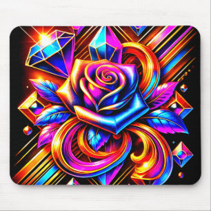 Mousepad Trabalho de arte rosa