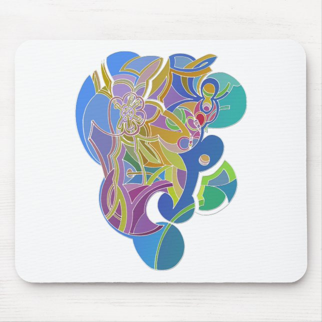 Mousepad Trabalho de arte Whimsical (Frente)