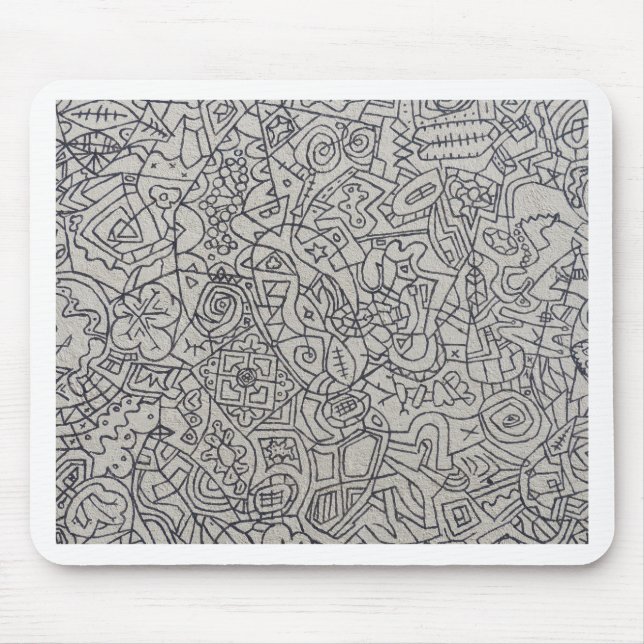 Mousepad Trabalho de Linha de Arte de Grafite (Frente)
