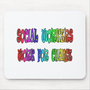 Mousepad Trabalho dos assistentes sociais para a mudança