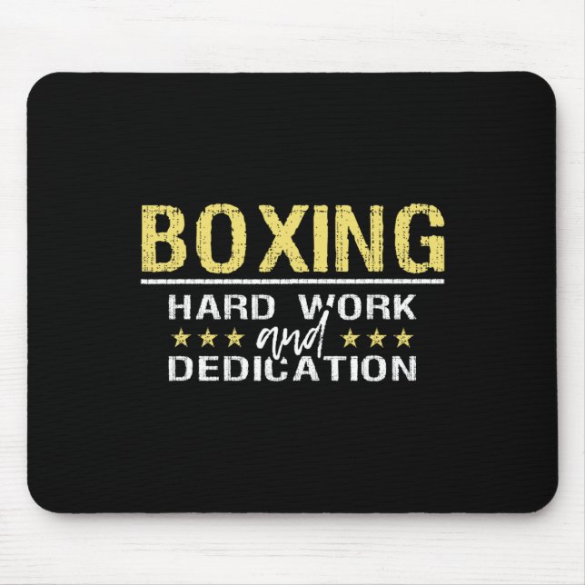 Mousepad Trabalho E Dedicação Do Duro In A Box - Kickboxing (Frente)