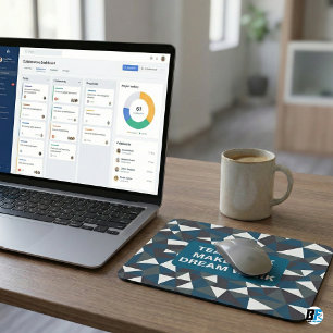 Mousepad Trabalho em Equipe Torna o Sonho Realidade Geome