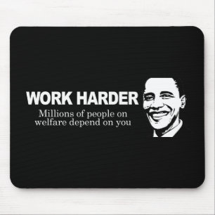 Mousepad TRABALHO MAIS DURAMENTE - milhões de pessoas no