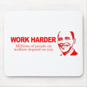 Mousepad TRABALHO MAIS DURAMENTE - milhões de pessoas no
