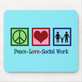 Mousepad Trabalho social do amor da paz