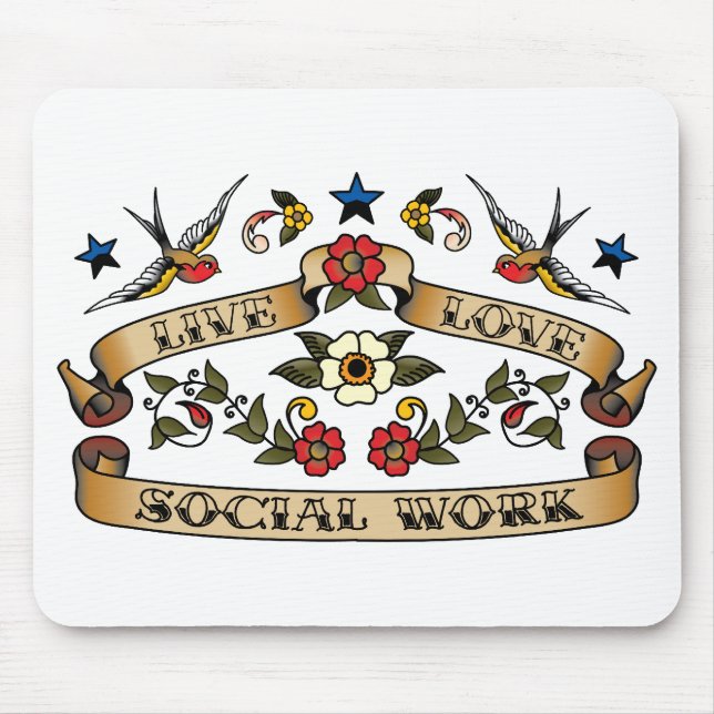 Mousepad Trabalho social do amor vivo (Frente)