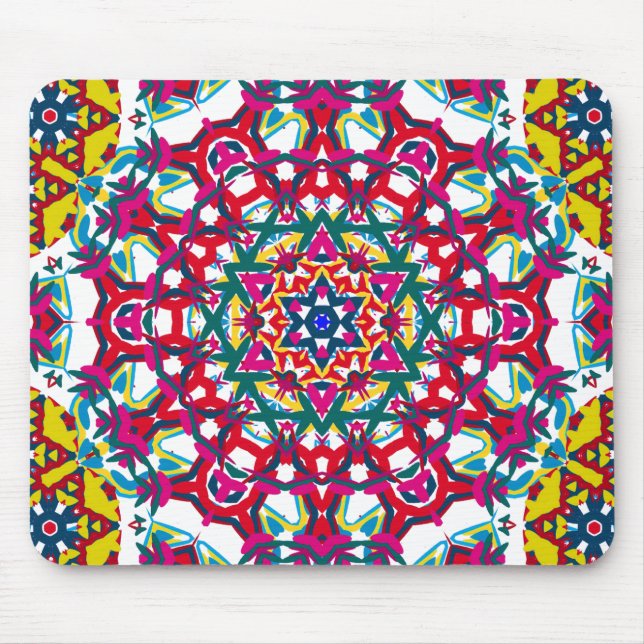 Mousepad Trabalhos de arte psicadélicos do caleidoscópio: (Frente)