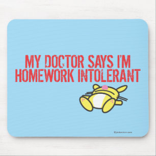 Mousepad Trabalhos de casa Intollerant