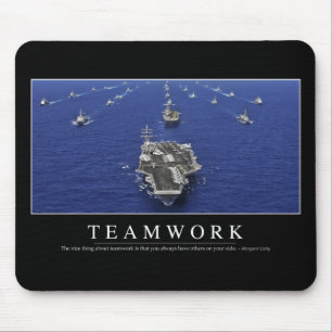 Mousepad Trabalhos em equipe: Citações inspiradas
