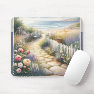 Mousepad Traçado do Jardim de Algodão no Mar
