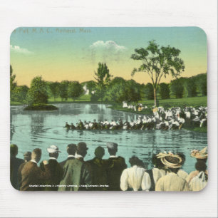 Mousepad Tração da corda, lagoa do terreno