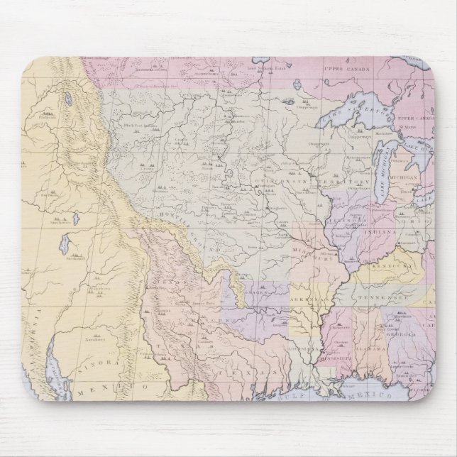 Mousepad Trace mostrar as localidades dos tribos indianos (Frente)