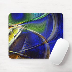 Mousepad Traços curvos sobre a sépia para a crosta verde e