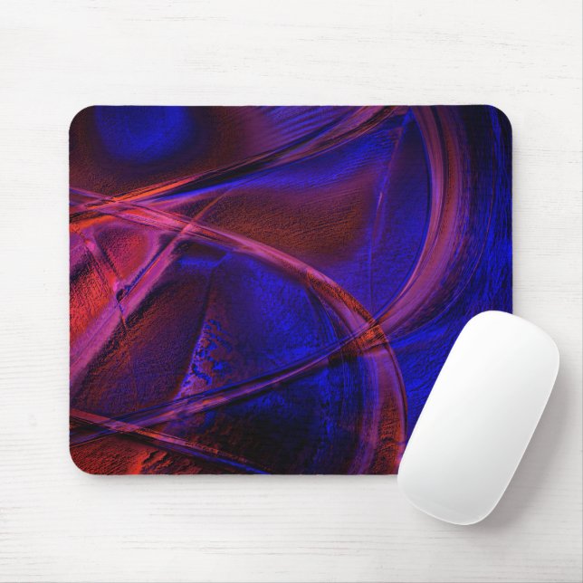 Mousepad Traços curvos sobre a surpreendente crosta azul e  (Com mouse)
