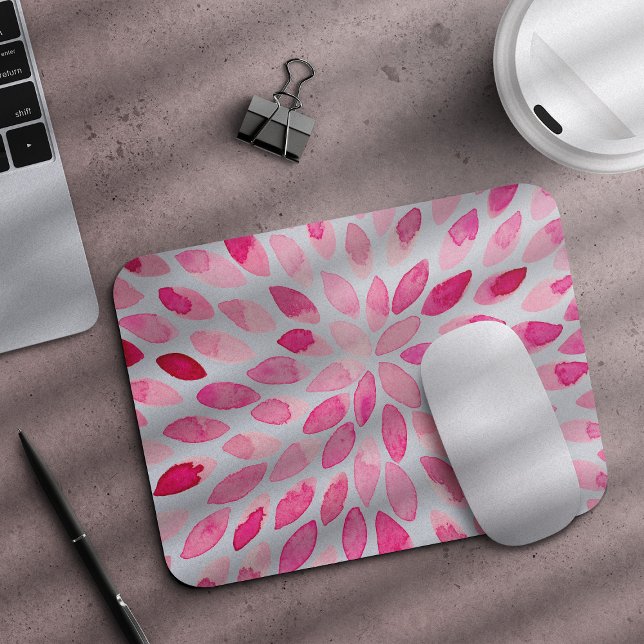 Mousepad Traços de pincel de aquarela - paleta rosa (Criador carregado)