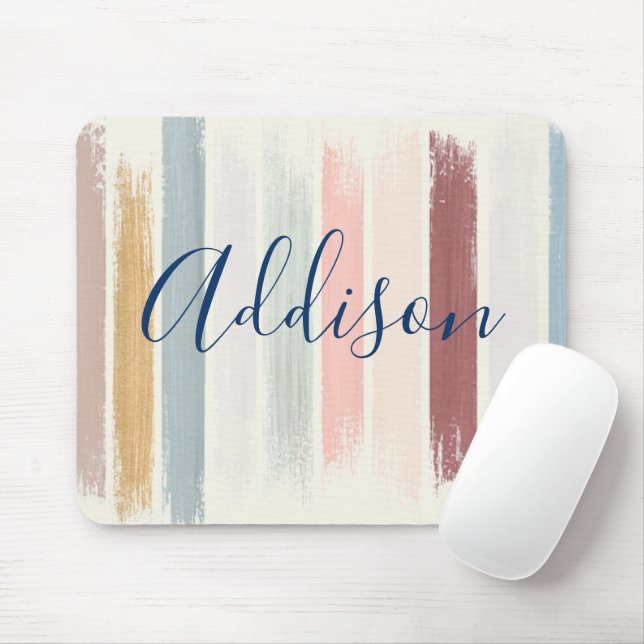 Mousepad Traços de pincel de Pastel personalizados (Com mouse)
