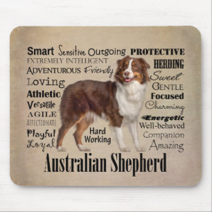 Mousepad Traços de Shepherd Vermelho Australiano