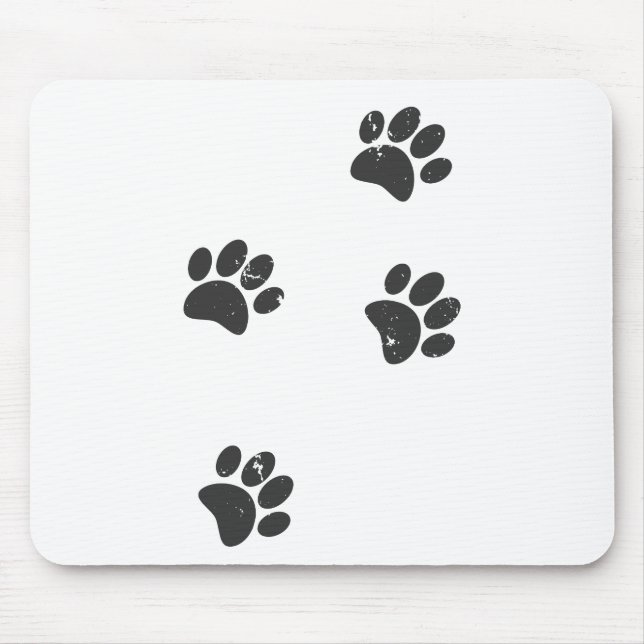 Mousepad Traços de Traços de Cachorro Distressos (Frente)