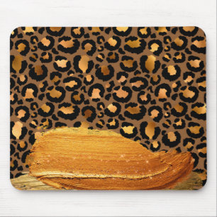 Mousepad Traços Dourados na Pele do Tigre Metálico