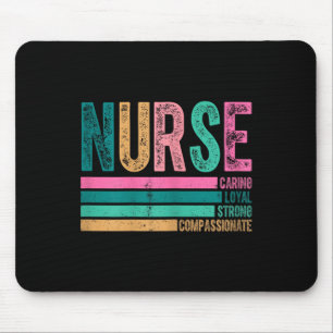 Mousepad Traços Retro de Enfermeira Design que Carravam For