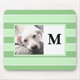 Mousepad Traços Verdes Personalizados Um Cachorro De Foto C