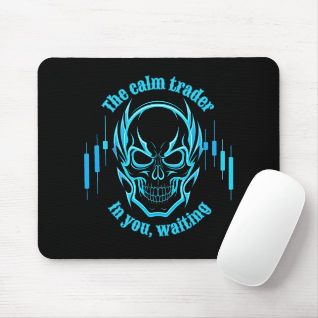 Mousepad Trade Motivation | Skull | Calm Trader (Com mouse)