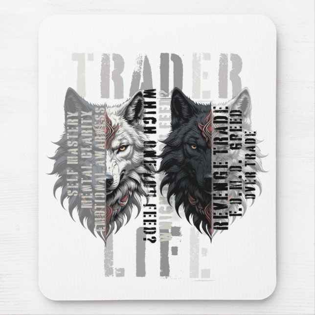 Mousepad Trader life | Wolf | Both sides (Frente)