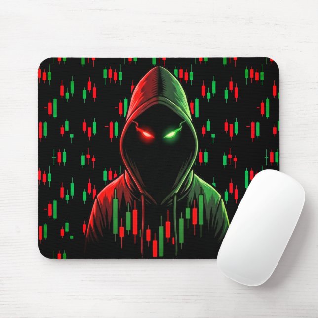 Mousepad Trading Chart Pattern Streetwear Red Green Candle (Com mouse)