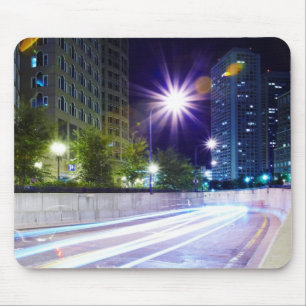 Mousepad Tráfego borrado na noite