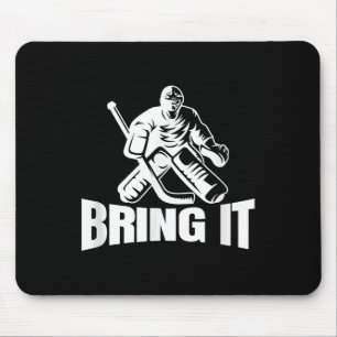 Mousepad Traga-O De Hóquei Em Gelo Goaltender Engraçado Goa