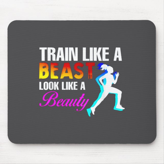 Mousepad Train Like A Look Like A Beauty Fitness  (Frente)