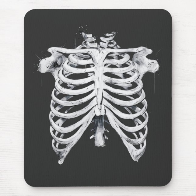 Mousepad Traje de Esqueleto de Caixa Torácica para Hallowee (Frente)