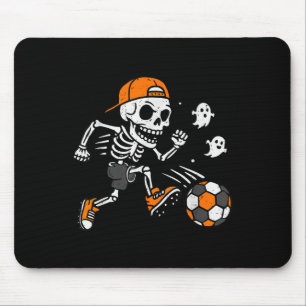 Mousepad Traje de Halloween de Abóbora de Futebol Esqueleto