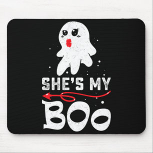 Mousepad Traje de Halloween de casal fofo para homens Boo C