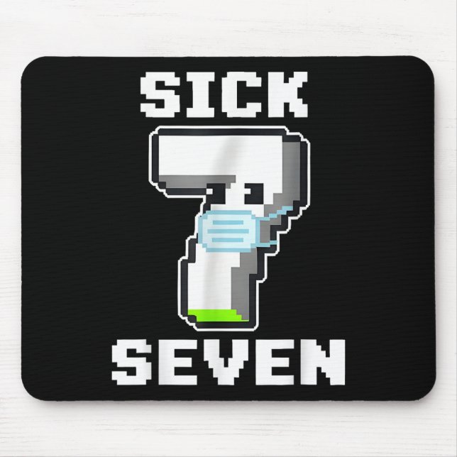Mousepad Traje de Halloween do Meme de Sete Pixel Doente Di (Frente)