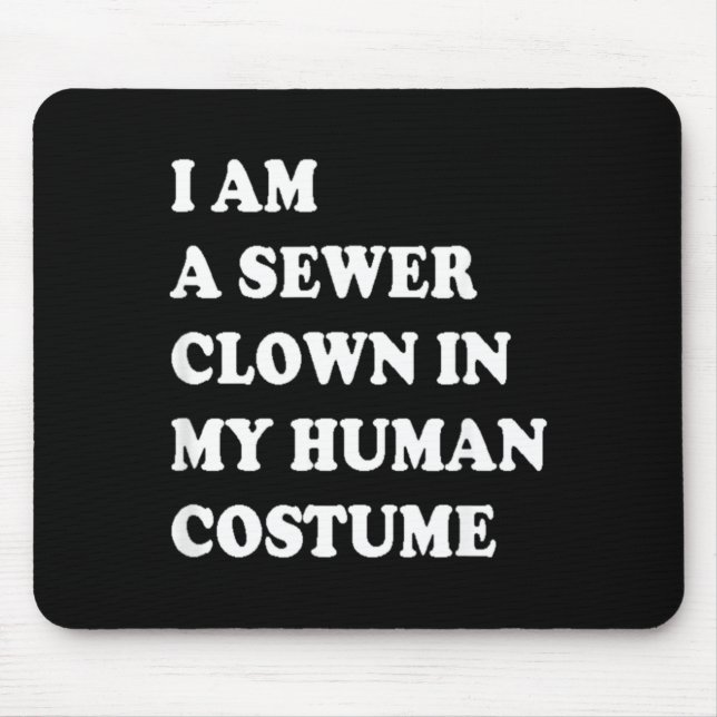 Mousepad Traje de Palhaço de Halloween Engraçado (Frente)