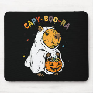 Mousepad Traje engraçado de Halloween Capy-boo-ra Cappy Cap