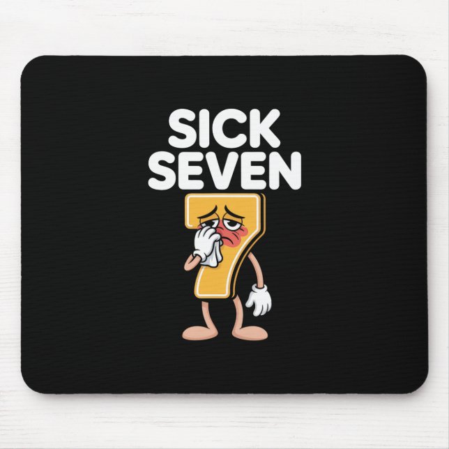 Mousepad Traje engraçado doente sete 67 de Halloween  (Frente)