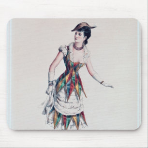 Mousepad Traje o design para um harlequin fêmea, c.1880