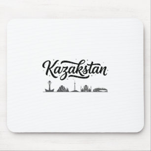 Mousepad Trajes de viagem de férias no horizonte do Cazaqui