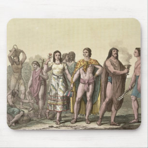Mousepad Trajes dos mexicanos (gravura da cor)