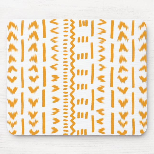 Mousepad Trajetórias de mudo solar padrão africano em branc (Frente)