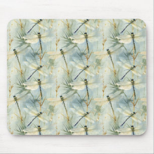 Mousepad Tranquil Dragonfly Estilo Watercolor