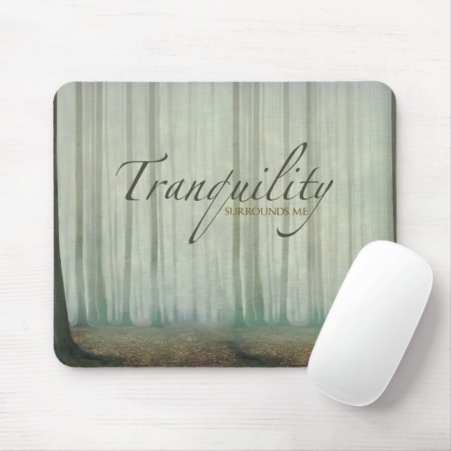 Mousepad "Tranquilidade me rodeia" Afirmação de Motivação (Com mouse)