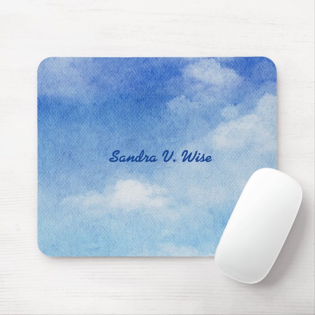 Mousepad Tranquilo Céu Personalizado Sonhos Cores Aquáticas (Com mouse)